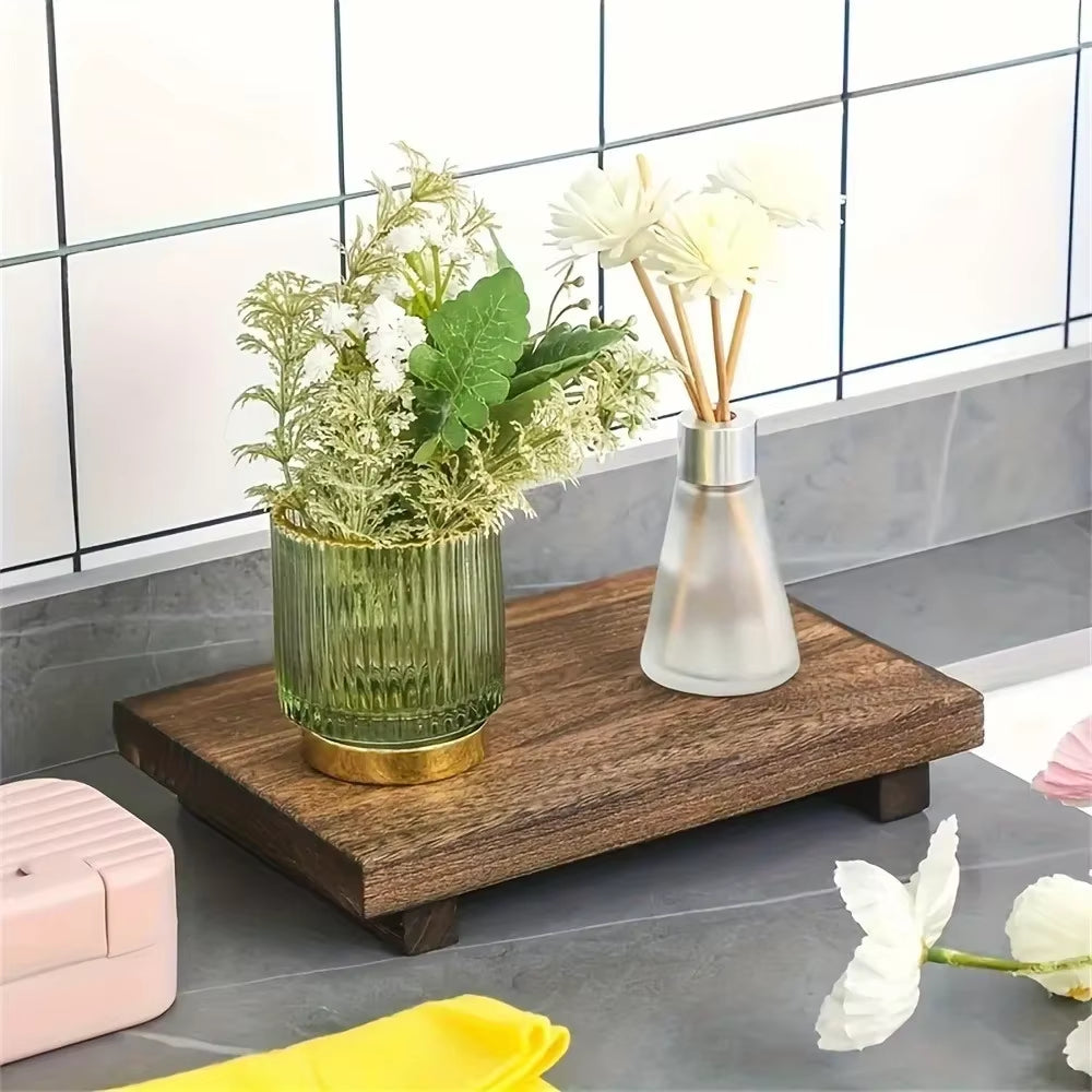 New Square Wooden Tray Desktop Decoration Jewelry Packaging and Display Tools Support Small Quantity Proof from Mainland China