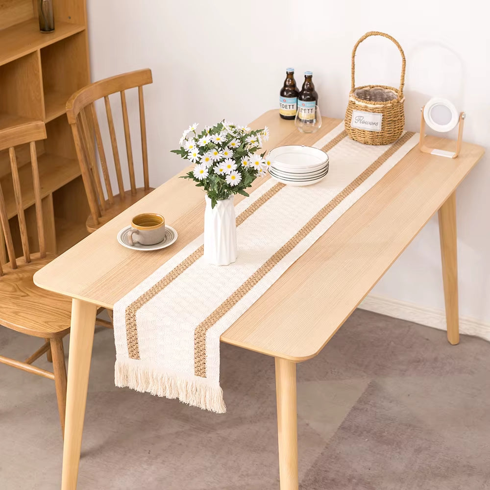 Cotton and Linen Table Runner for Wedding Decoration Festivals Easter Decoration 2025 Mariage Chemin De Table