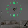 Luminous DIY Wall Clock (Silent, No‑Tick) — Glow‑in‑the‑Dark 3D Numbers, Modern Peel‑&‑Stick Decor