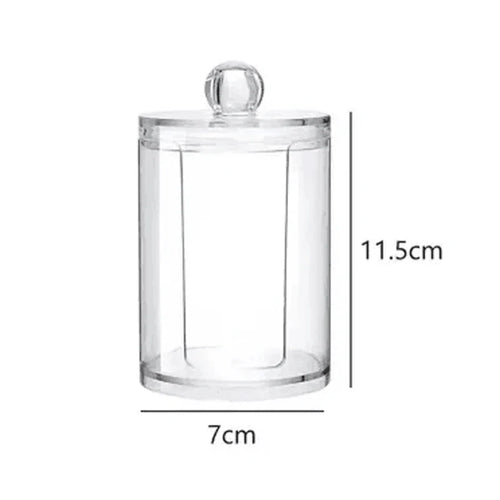Storage Organizer Holder Canister Apothecary Jars with Lid for Cotton Rounds Acrylic Cosmetic Candy Snacks Desktop Storage Box