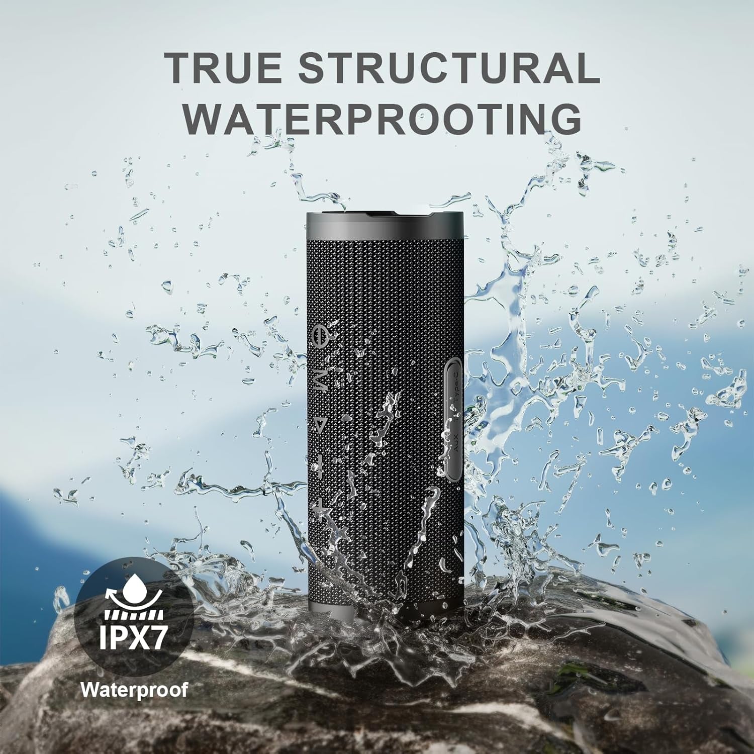 V40 Portable Bluetooth Speaker — 24W Stereo, 24H Playtime, IPX7 Waterproof