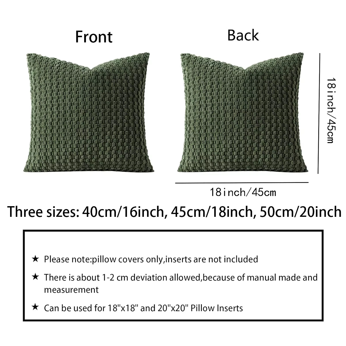 1Pc Soft Boho Style Modern Double-Sided Design Pillows Cover, Farmhouse Neutral Decorative Home Decor Striped Corduroy Square