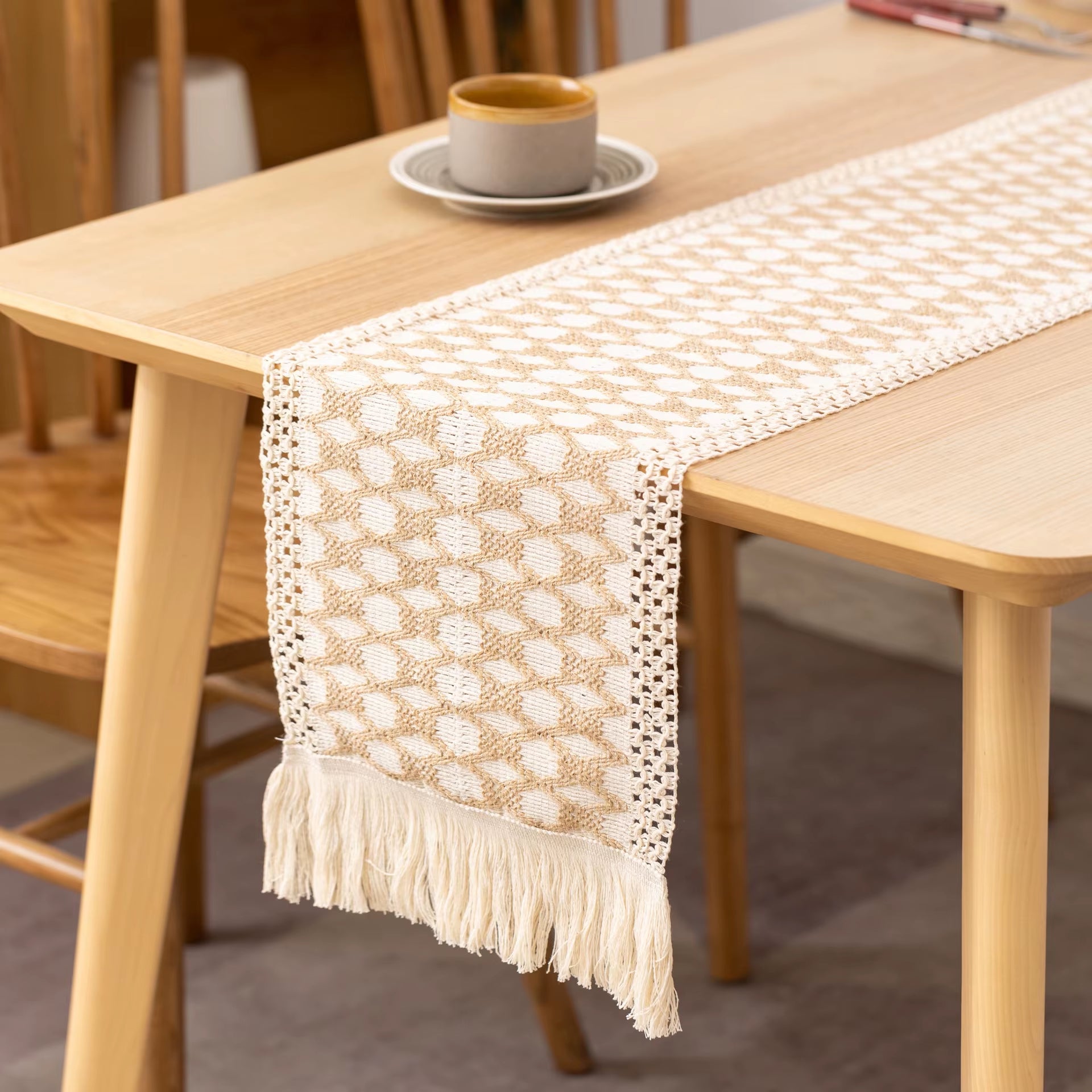 Cotton and Linen Table Runner for Wedding Decoration Festivals Easter Decoration 2025 Mariage Chemin De Table