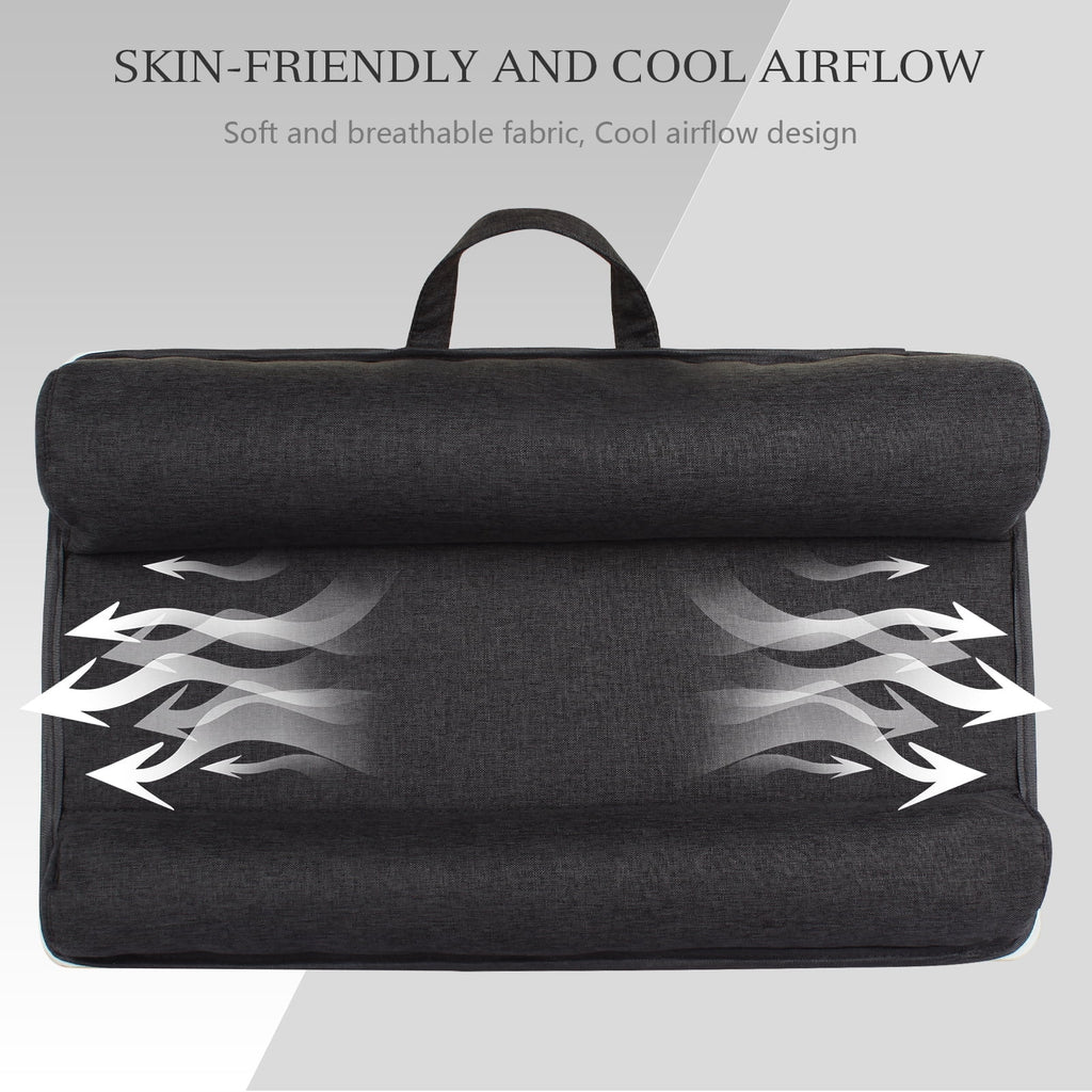 Portable Lap Desk for Laptop, Wood Lapdesk Bed Table with Handle Fits up to 15.6 Inches Tray Table with Soft Pillow, Mouse Pad, Wrist Pad & Ipad/Phone Slots, Laptop Stand 21.6 X 13.4In-Walnut